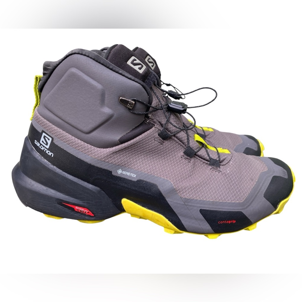 Salomon Men's Gray and Yellow Hiking Shoes
